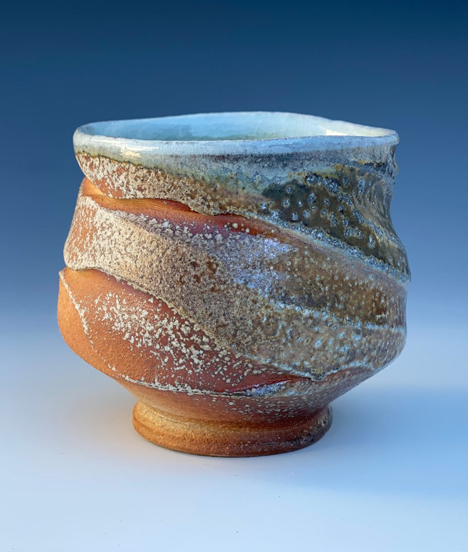 Wood fired cup, Sam Clarkson, Ceramics, Local Clay, Wood Fired, potter, pottery, Boony Doon artist, Santa Cruz, California