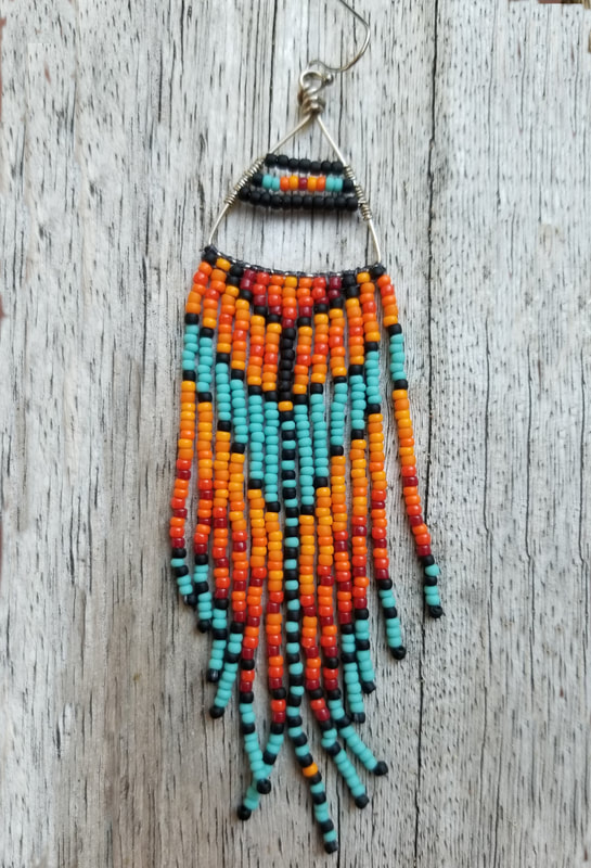 Patty King, artist, jewelry, earrings, hand beaded, ethnic designs, gem stones, DoonArt Tour, Bonny Doon, California