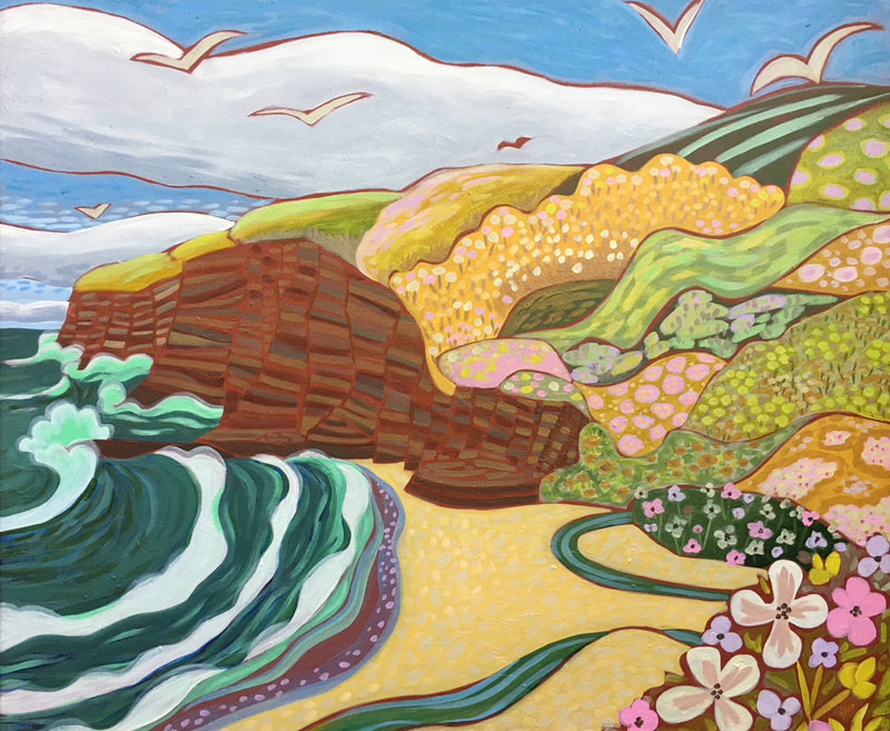 Local landscape painting by Tessa Hope Hasty, Santa Cruz Mountains / Bonny Doon artist
